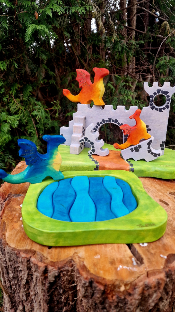 Fantasie Spielwelt mit Drachen