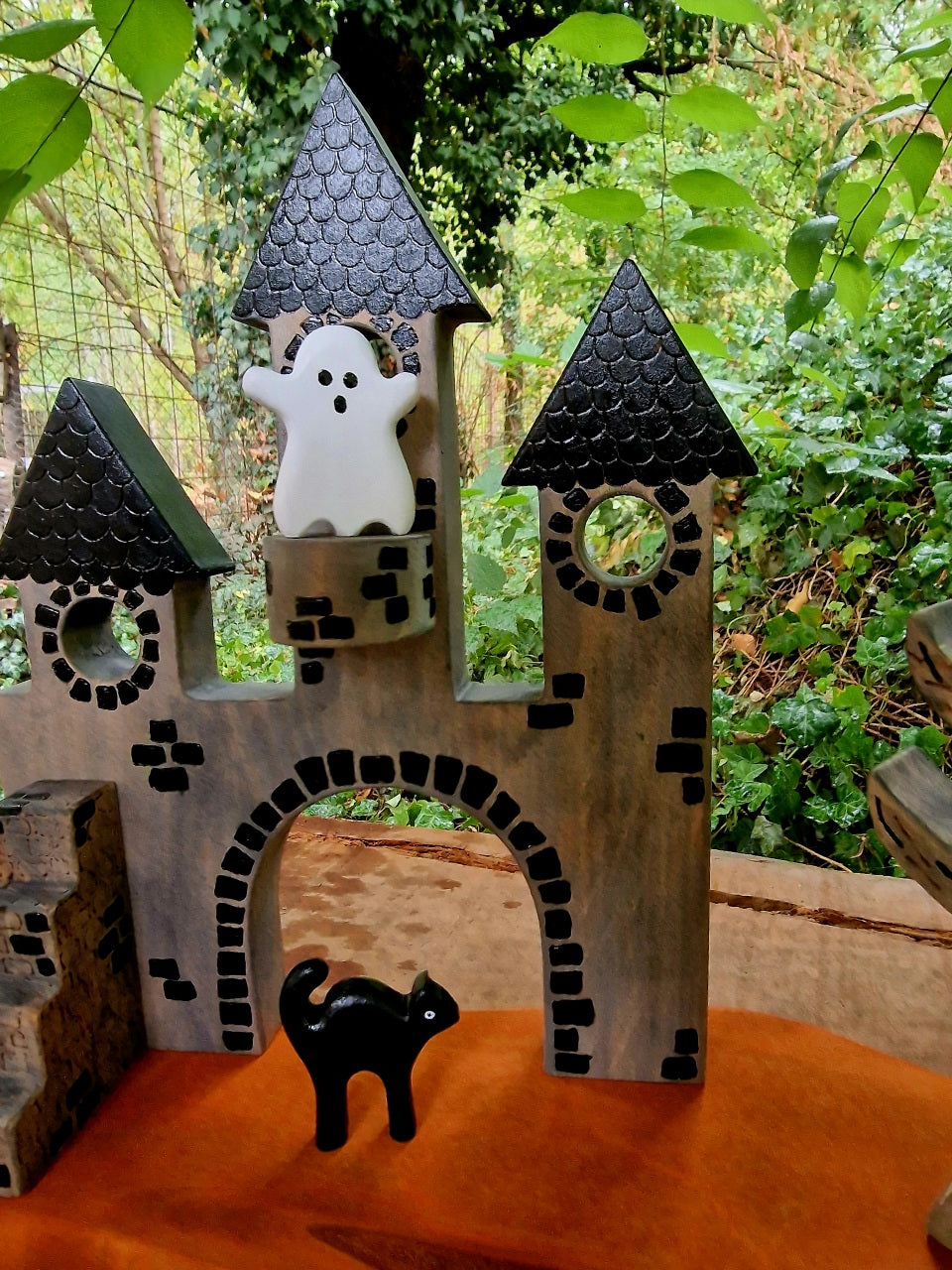 Halloween Holzschloss Set